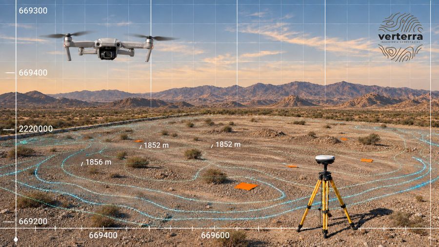 Levantamiento con dron y GNSS